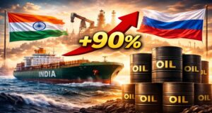 India’s Russian Crude Imports Jump 90% in March Amid Hormuz Disruptions